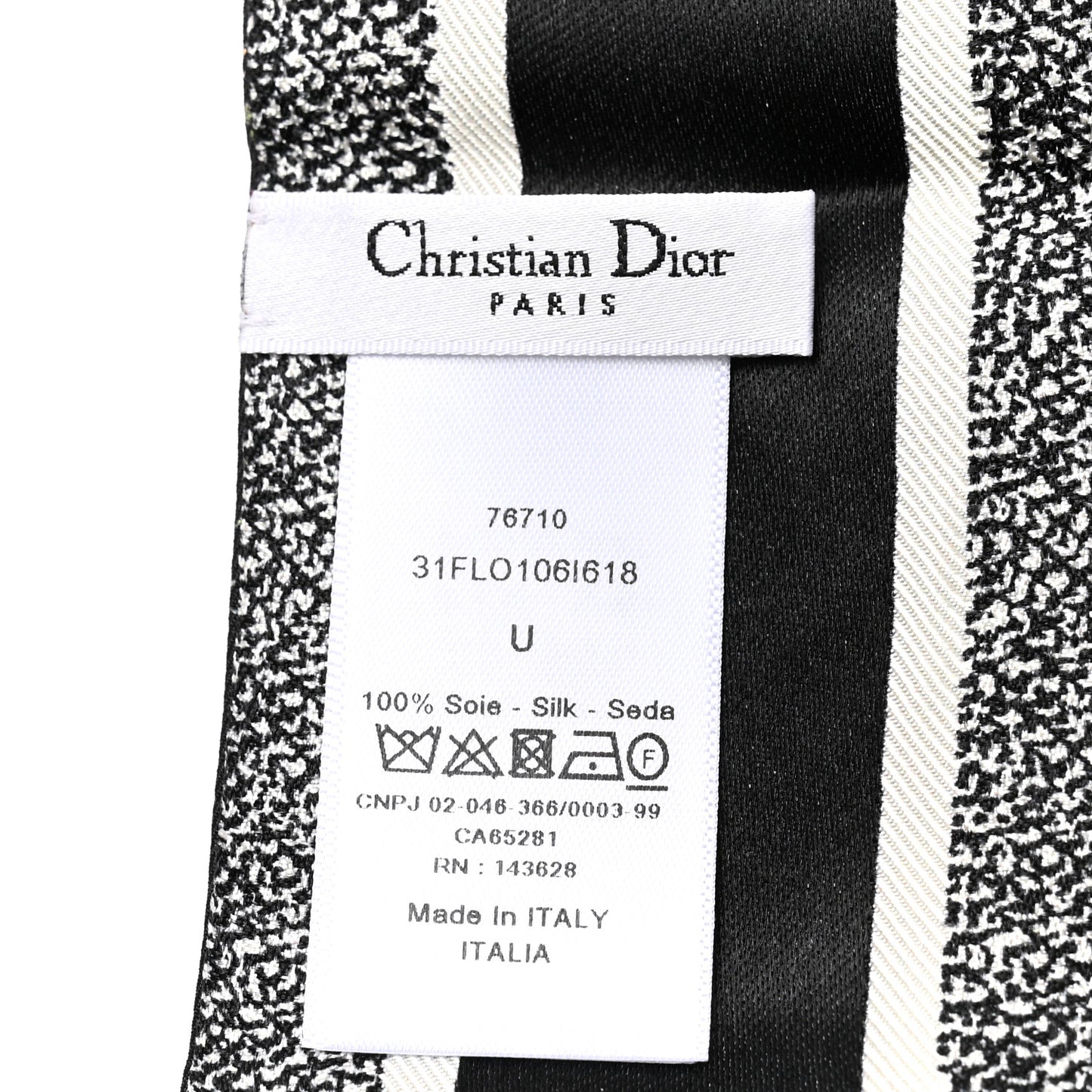 Silk Twill D-Floral Mitzah Scarf Black Multicolor
