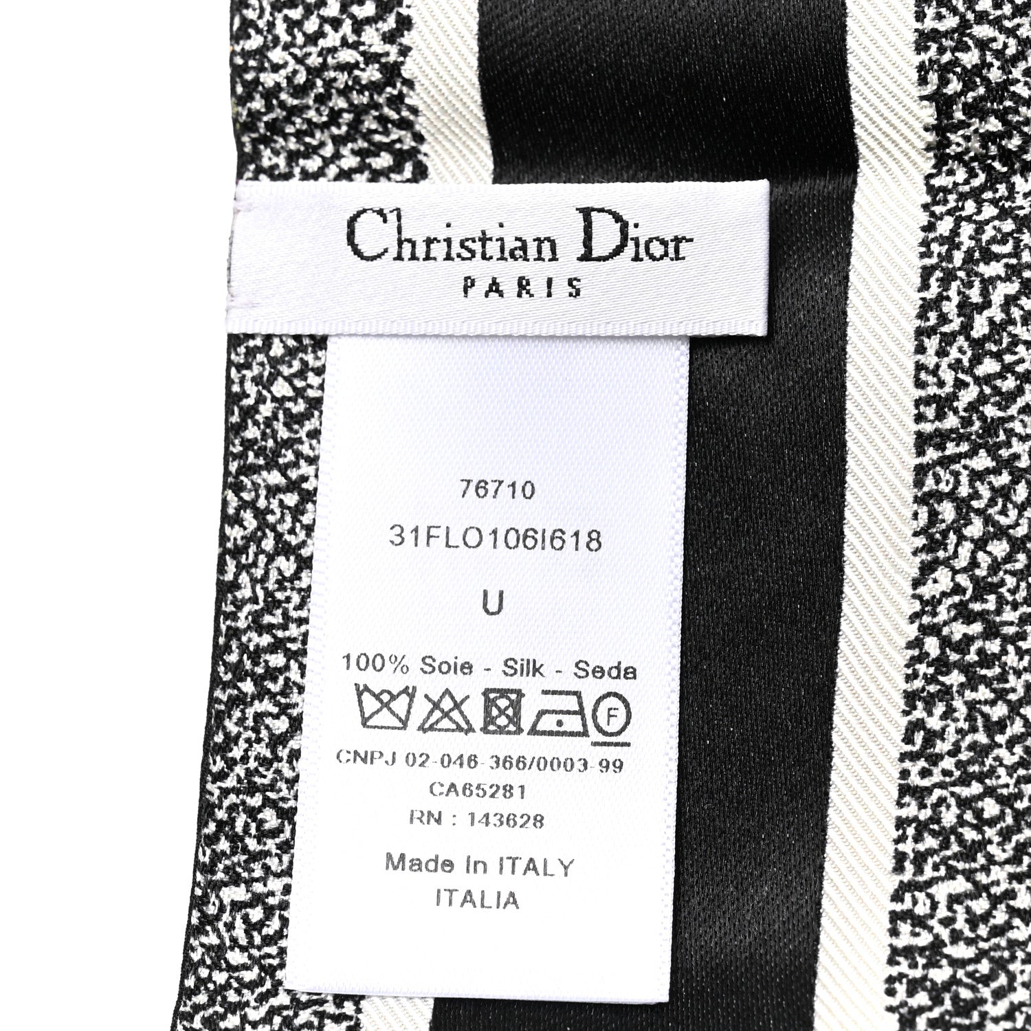Christian Dior Silk Twill D-Floral Mitzah Scarf Black Multicolor 3 of 4