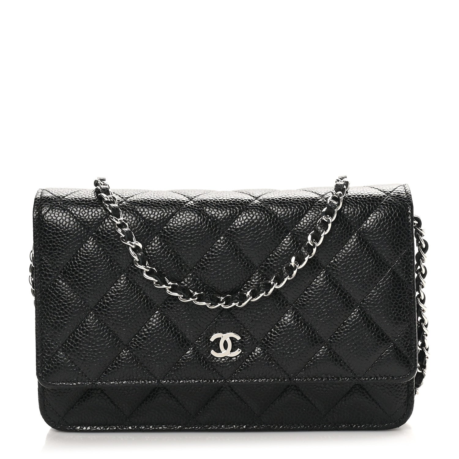 Chanel Caviar Quilted Wallet on Chain WOC Black 1 of 12