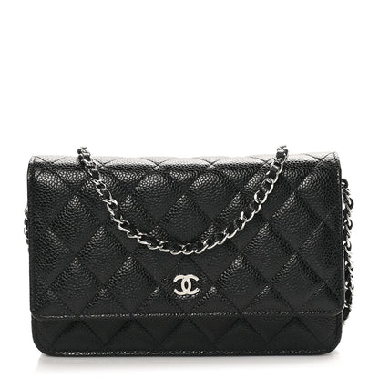 Chanel Caviar Quilted Wallet on Chain WOC Black 1 of 12