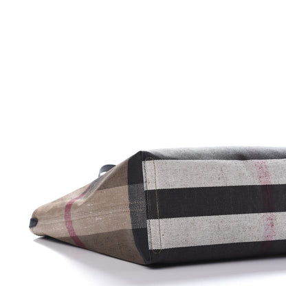 Burberry Coated Canvas Mega Check Medium Doodle Tote Black 6 of 11