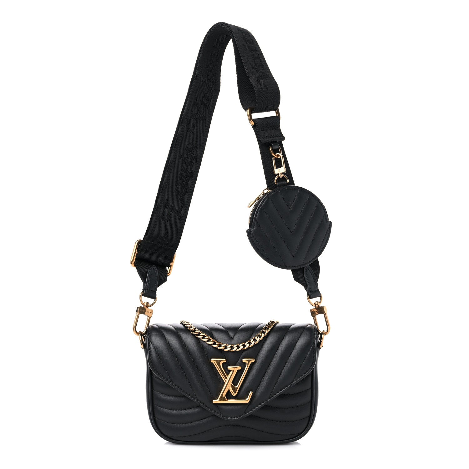 Louis Vuitton Calfskin New Wave Multi Pochette Black 1 of 9