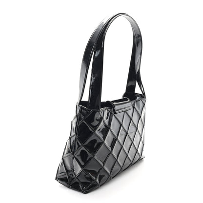 Chanel Patent Quilted Shoulder Bag Black 3 of 13