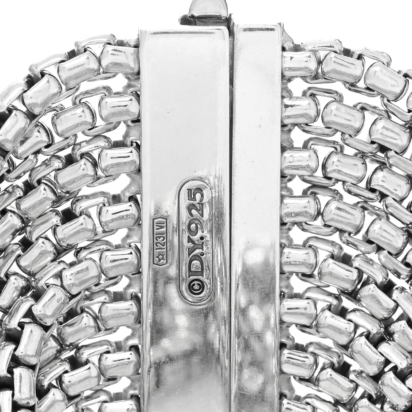 Sterling Silver 8 Row Box Chain Bracelet
