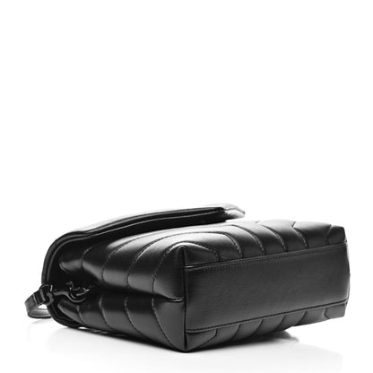 Saint Laurent Calfskin Y Quilted Monogram Toy Loulou Crossbody Bag Black 4 of 11