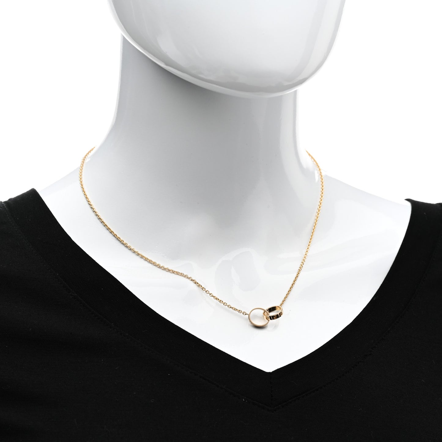 18K Yellow Gold Interlocking LOVE Necklace
