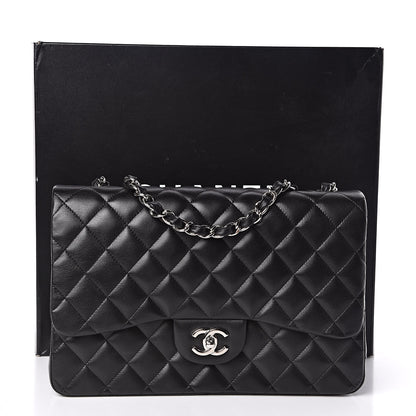 Chanel Lambskin Quilted Jumbo Single Flap Black 11 of 11
