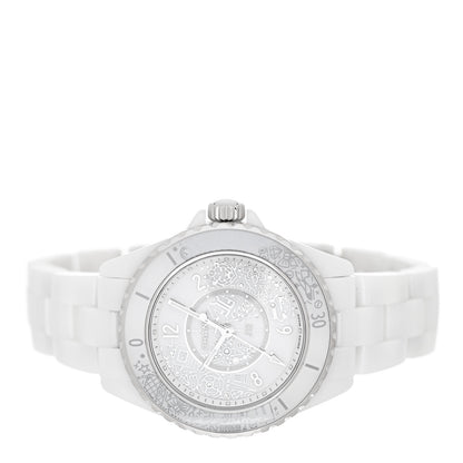 Chanel Stainless Steel Ceramic Diamond 33mm J12 Limited Edition Quartz Watch White 2 of 5