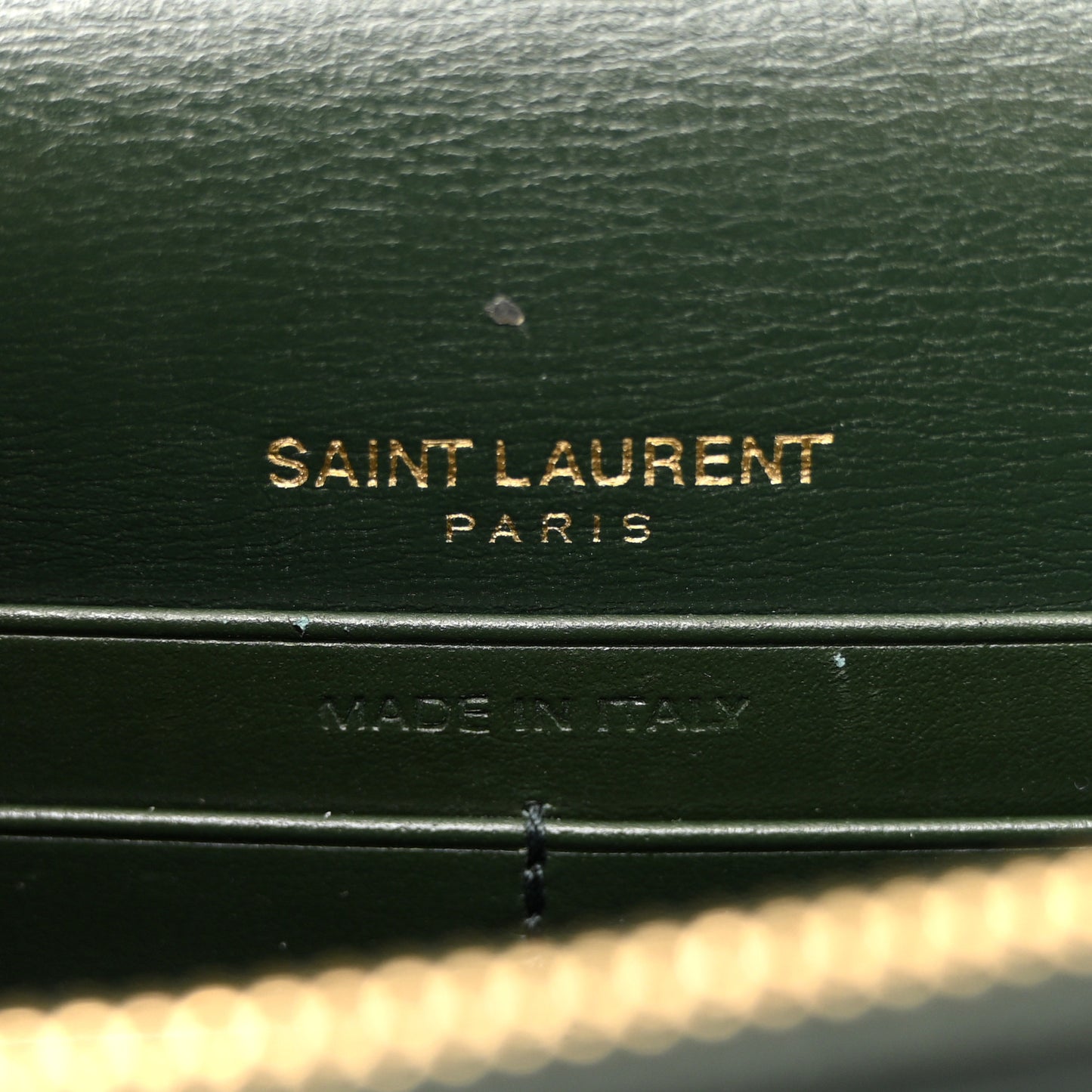 Calfskin Monogram Sunset Chain Wallet Green