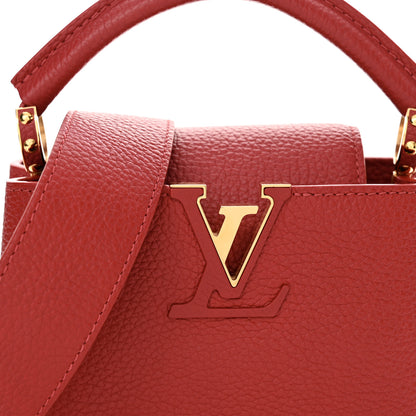 Louis Vuitton Taurillon Mini Capucines Scarlet 8 of 10