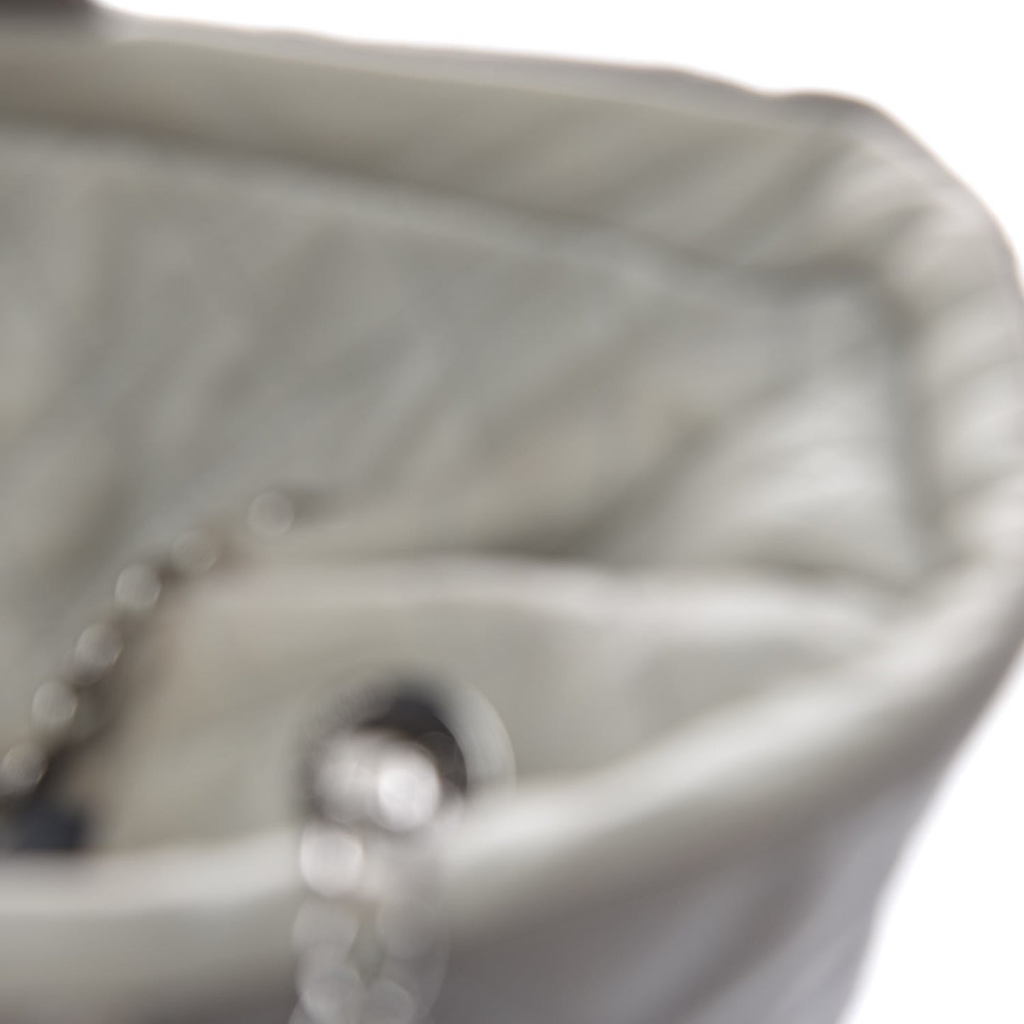 Glazed Calfskin Quilted Tote Grey