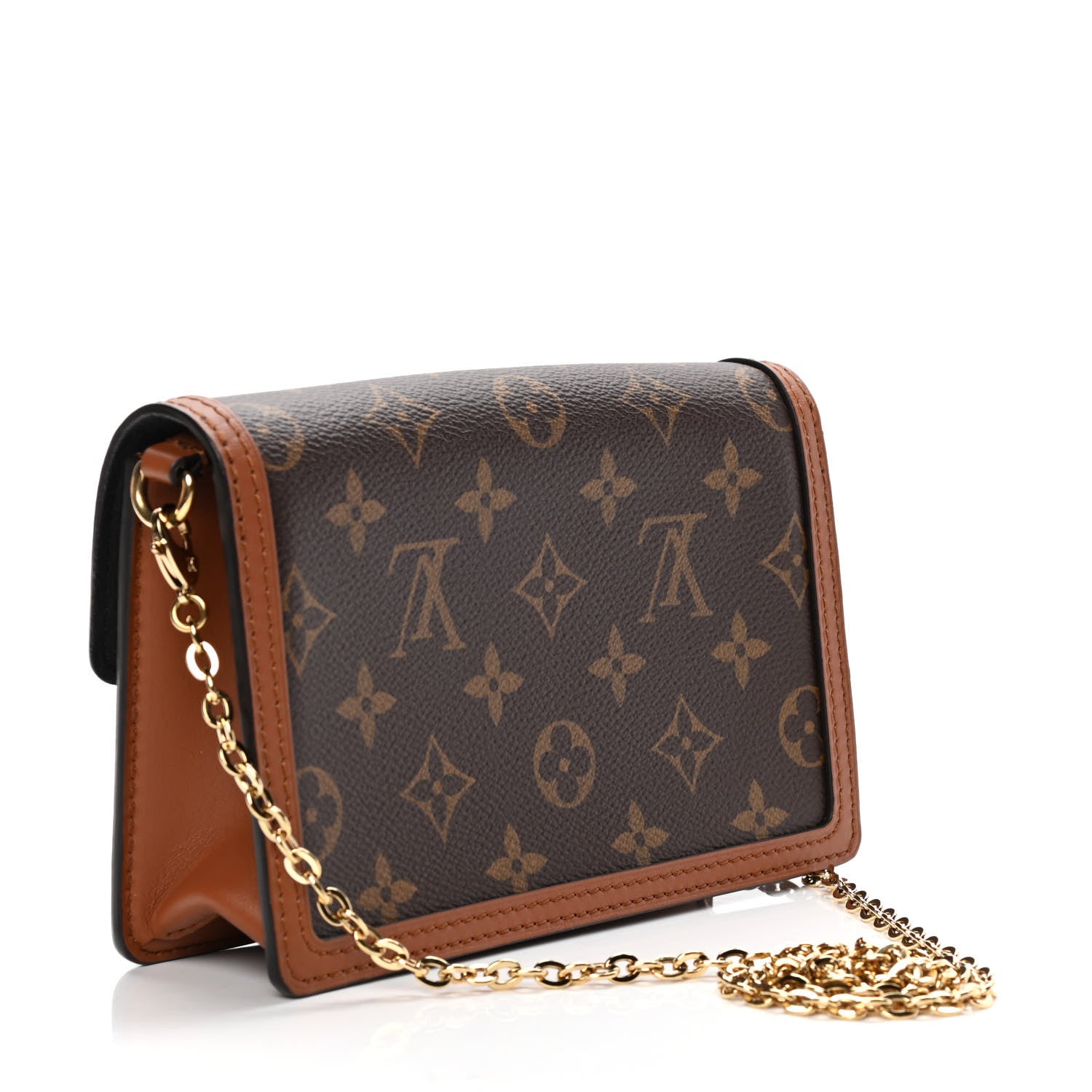 Louis Vuitton Reverse Monogram Dauphine Chain Wallet 3 of 5