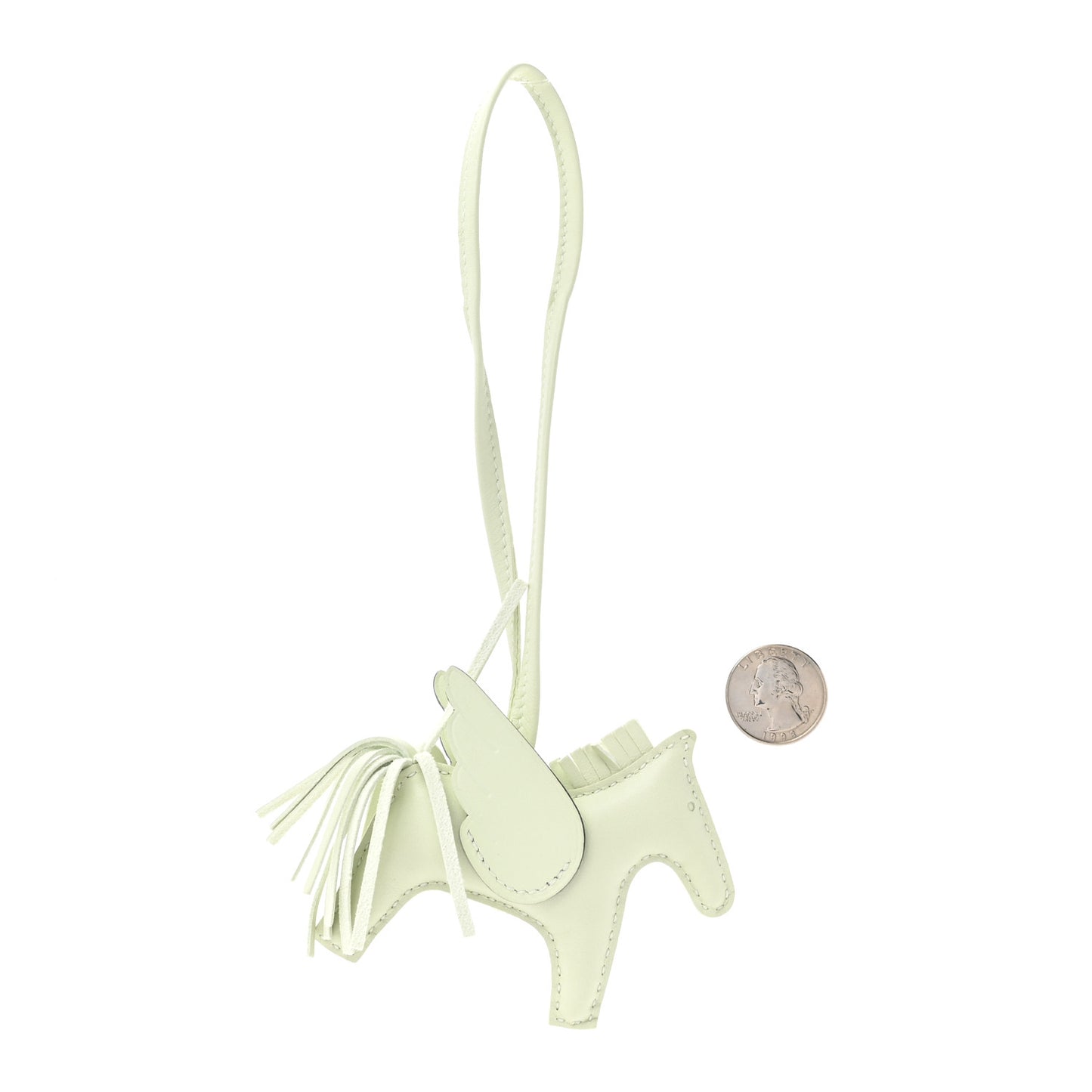 Milo Lambskin Grigri Rodeo Pegase Horse Bag Charm PM Vert Fizz