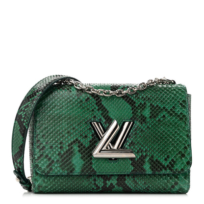 Louis Vuitton Snakeskin Twist Shoulder Bag MM Green 1 of 11