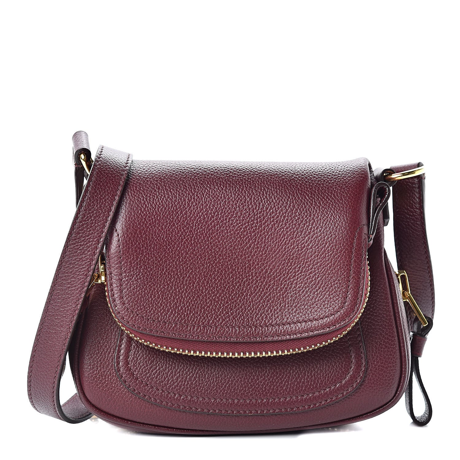 Tom Ford Calfskin Mini Jennifer Crossbody Bag Oxblood 1 of 11