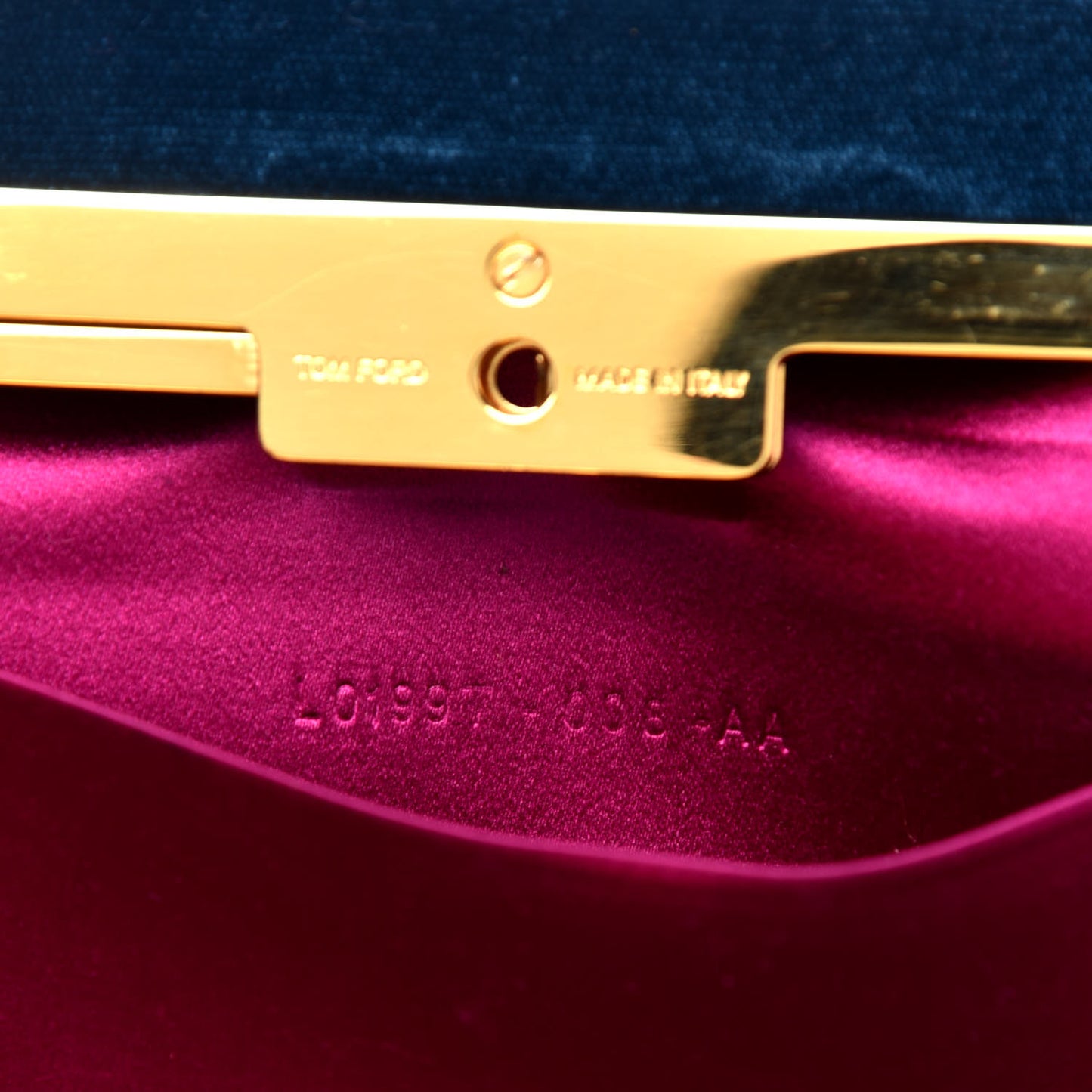 Velvet Flat Clutch Blue