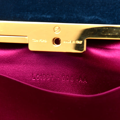 Tom Ford Velvet Flat Clutch Blue 7 of 7