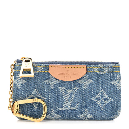 Louis Vuitton Monogram Denim Key Pouch Denim Blue 1 of 7
