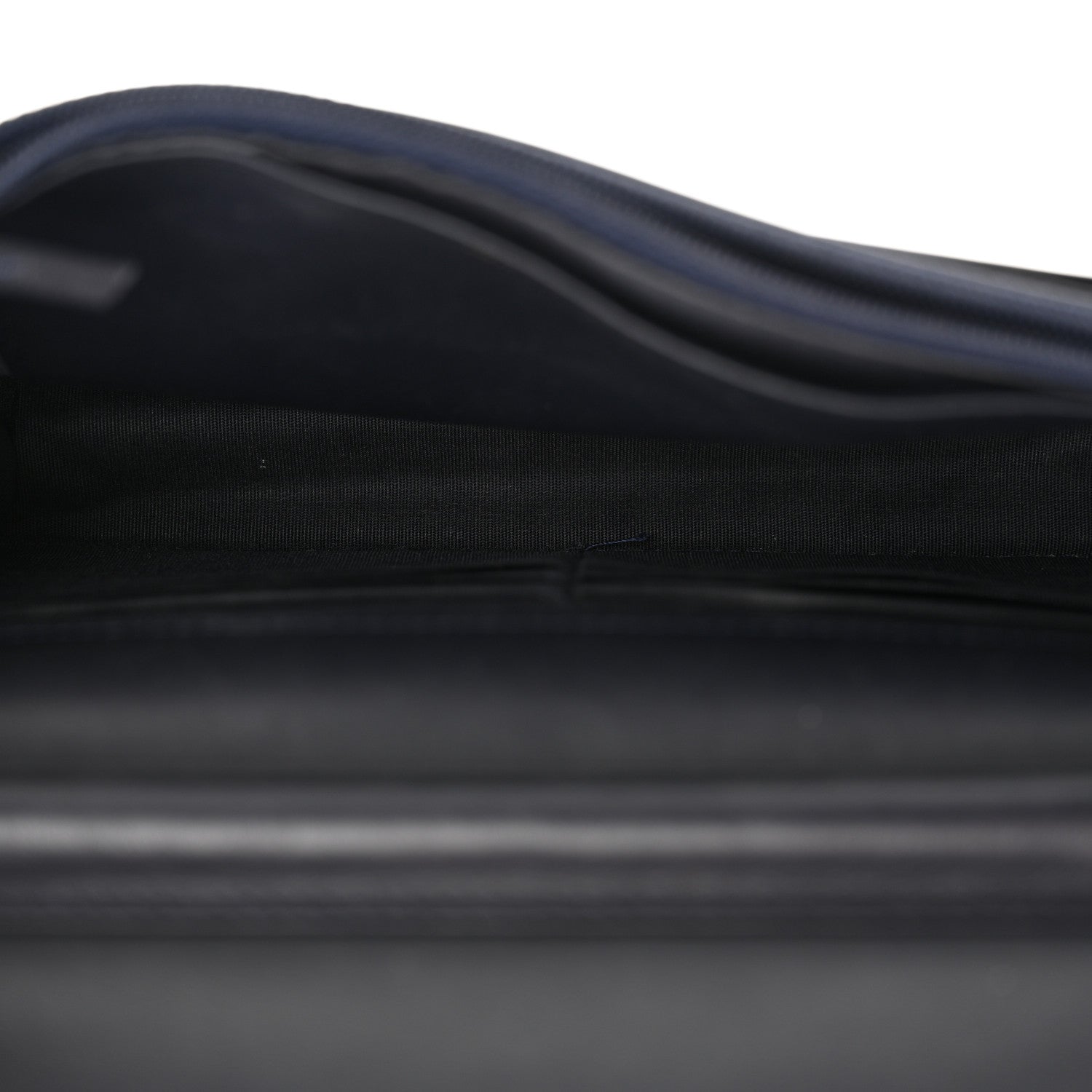 Chanel Tweed Shearling Quilted Chanel Wallet On Chain WOC Navy Black 5 of 16