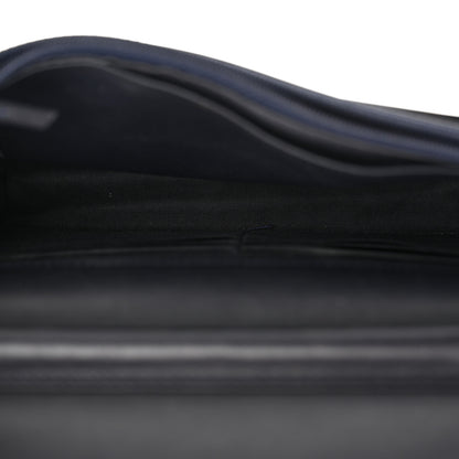 Chanel Tweed Shearling Quilted Chanel Wallet On Chain WOC Navy Black 5 of 16