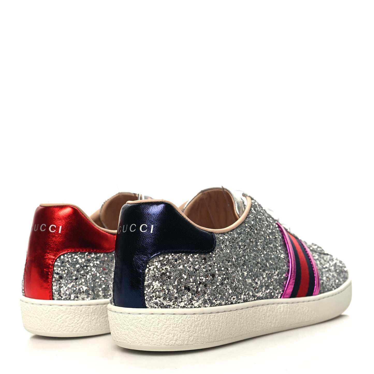 Glitter Web Ace Sneakers 42 Silver