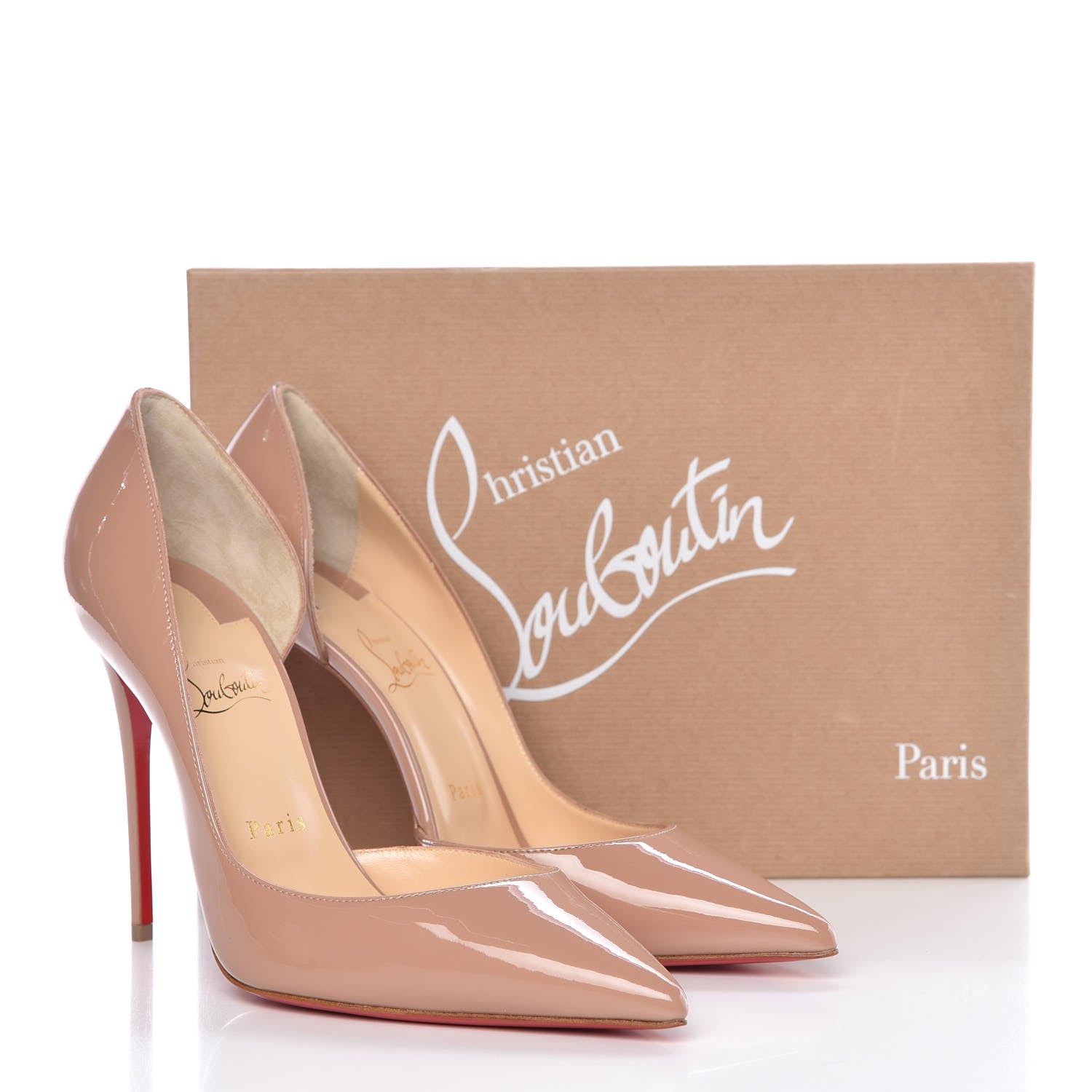 Christian Louboutin Patent Iriza 100 Pumps 40 Nude 9 of 9