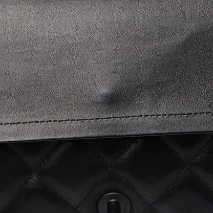 Chanel Lambskin Quilted Jumbo Double Flap So Black 12 of 19
