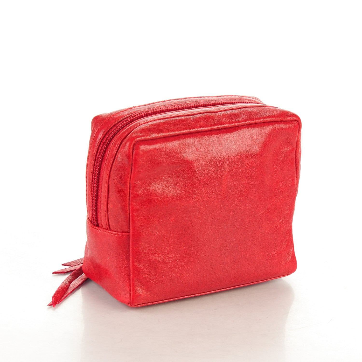 Balenciaga Chevre Classic Hardware Toilette Cosmetic Pouch Rouge Vif 3 of 7