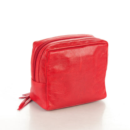 Balenciaga Chevre Classic Hardware Toilette Cosmetic Pouch Rouge Vif 3 of 7