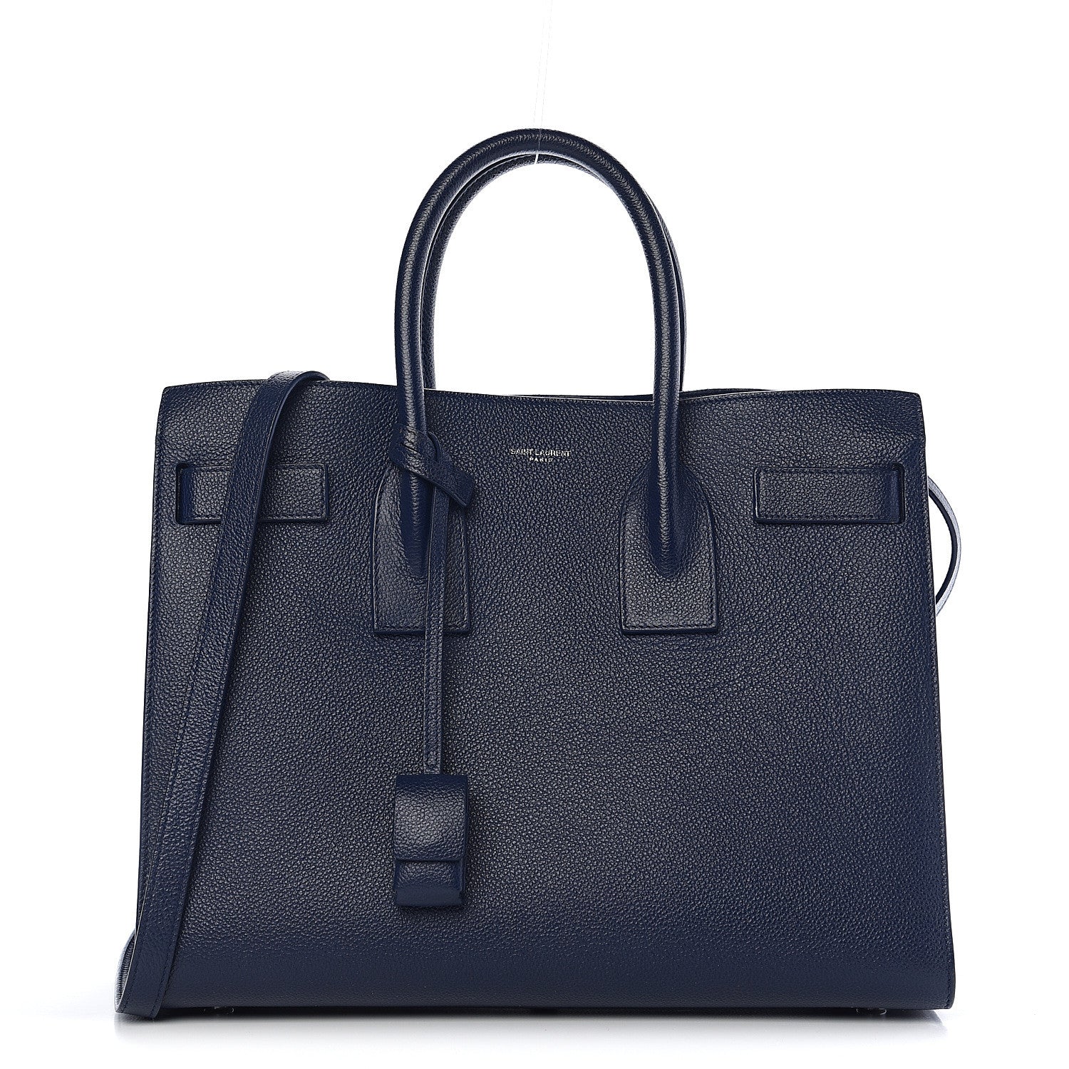 Saint Laurent Grained Calfskin Small Sac De Jour Navy 1 of 11