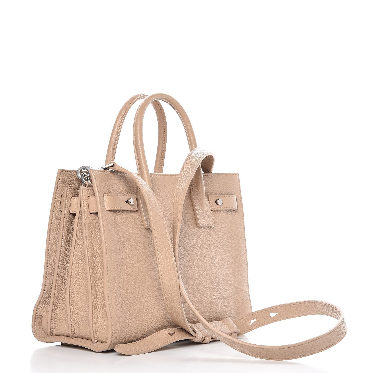 Saint Laurent Grained Calfskin Baby Sac De Jour Souple Dark Beige 3 of 12