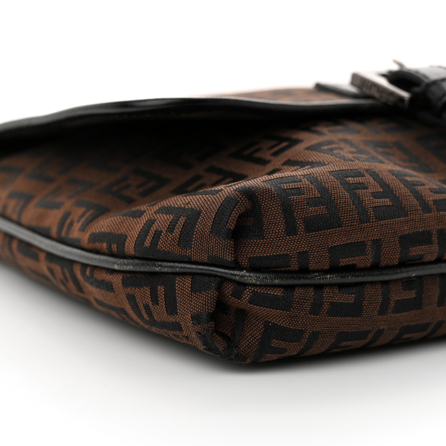 Fendi Zucchino Vitello Baguette Crossbody Tobacco Moro 9 of 12