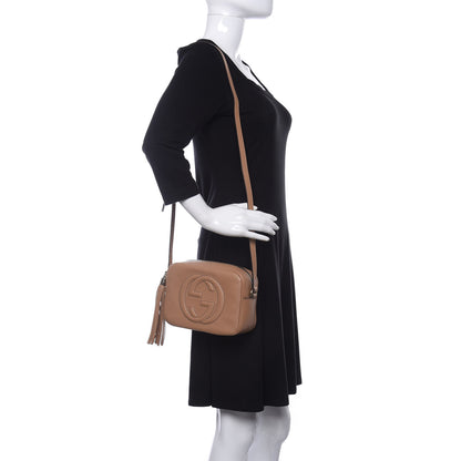 Gucci Pebbled Calfskin Small Soho Disco Bag Camelia 2 of 10