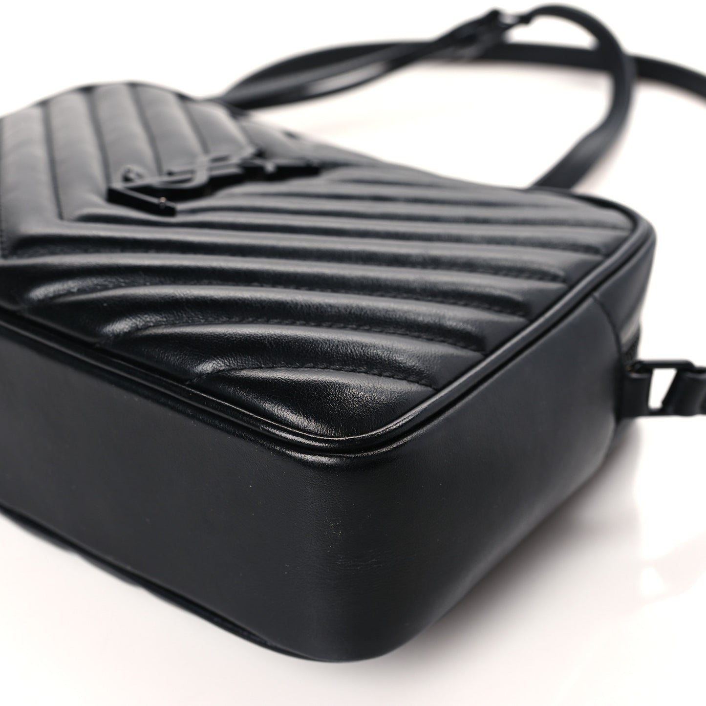 Calfskin Matelasse Monogram Monochrome Lou Camera Bag Black