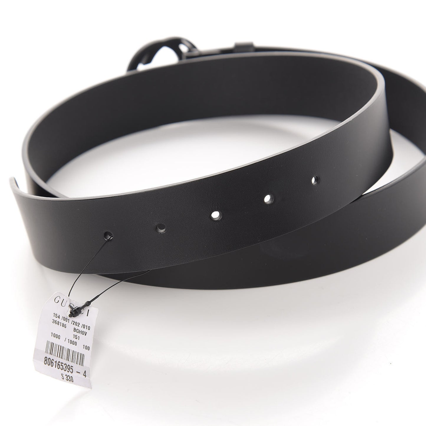 Selleria Calfskin Monochrome Interlocking G 37mm Belt 100 40 Black