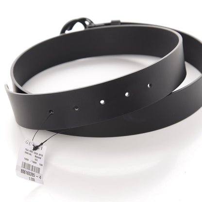 Gucci Selleria Calfskin Monochrome Interlocking G 37mm Belt 100 40 Black 3 of 5