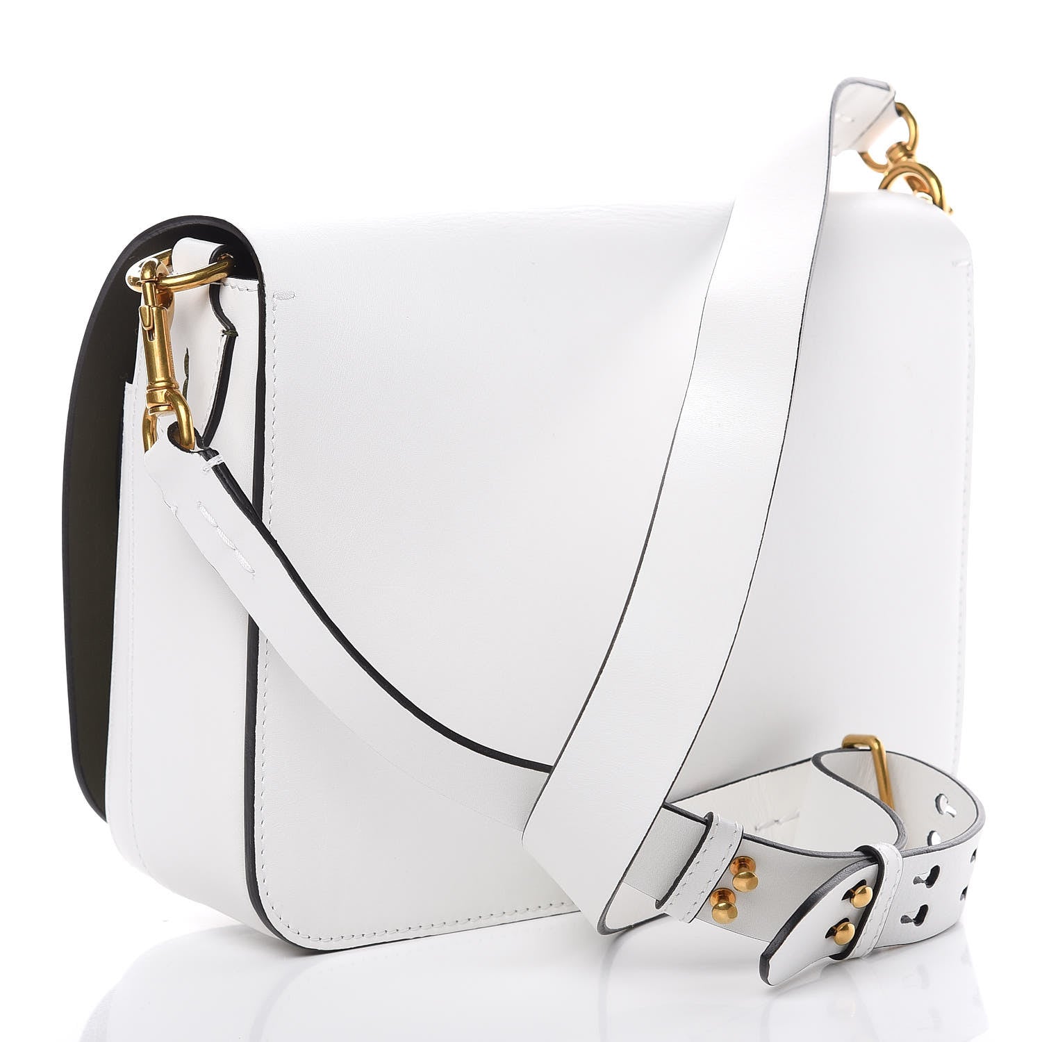 Burberry Calfskin Large Square Satchel Chalk White 3 of 11