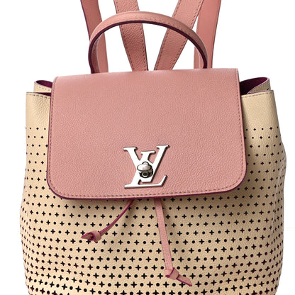 Louis Vuitton Perforated Calfskin Lockme Backpack Rose Poudre Creme 8 of 10