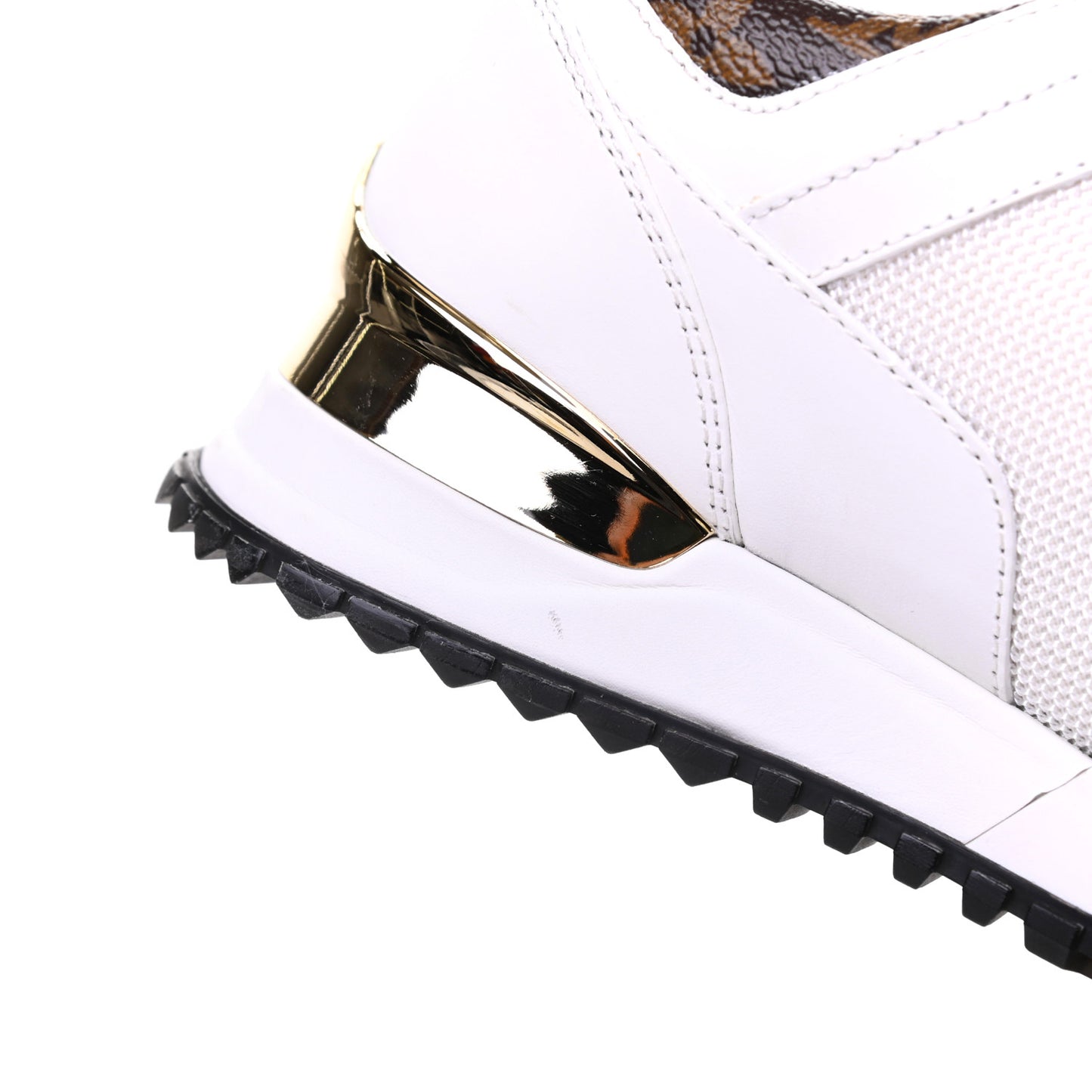 Calfskin Monogram Run Away Sneakers 35 White