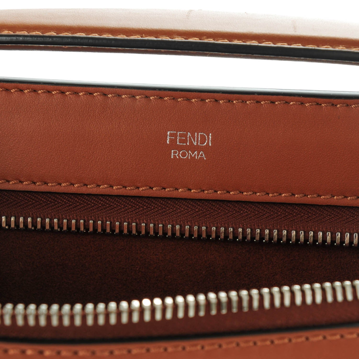 Fendi Vitello Baltico Dolce DotCom Satchel Corteccia Bubblegum 6 of 9