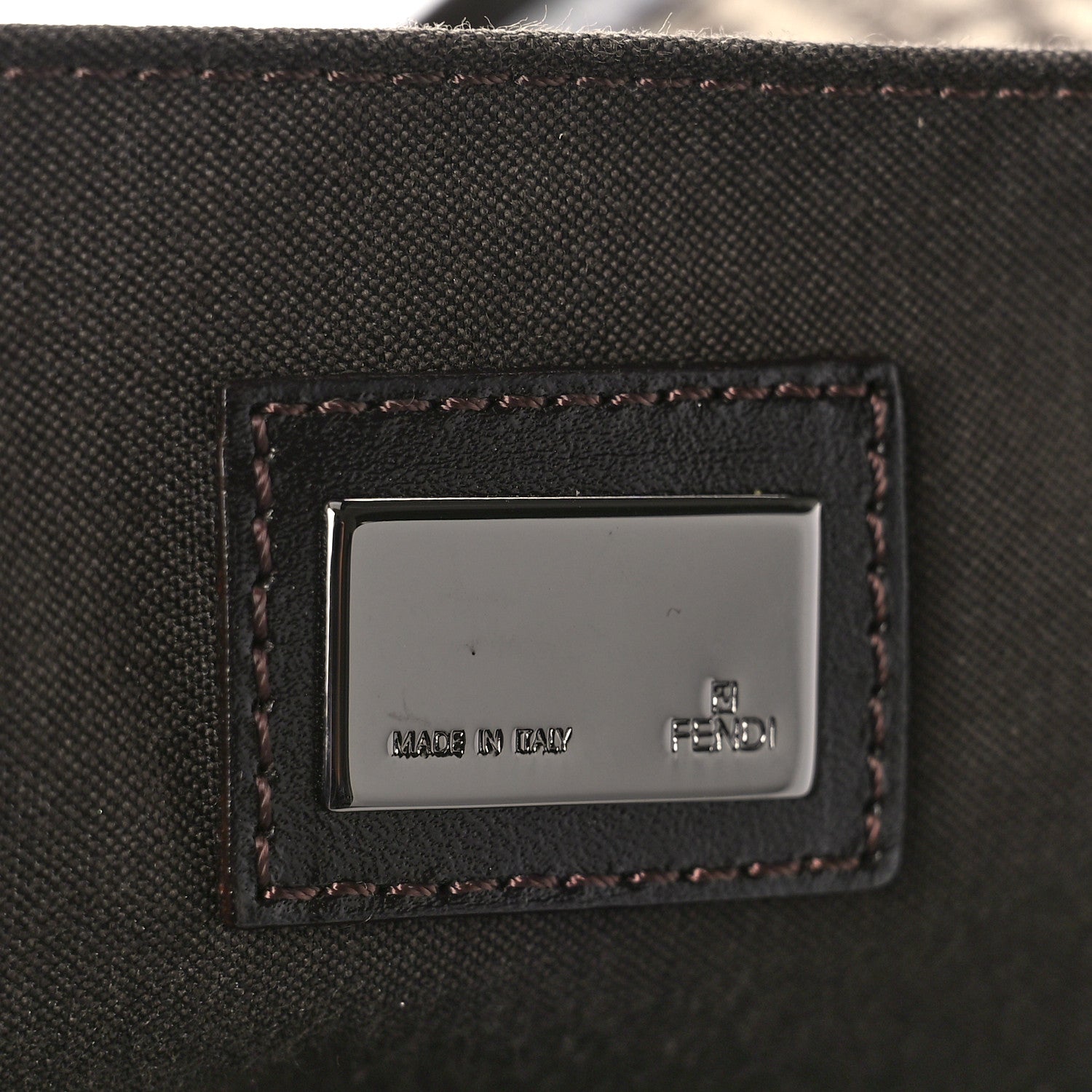 Fendi Zucchino Shopping Tote Tobacco Brown 6 of 8