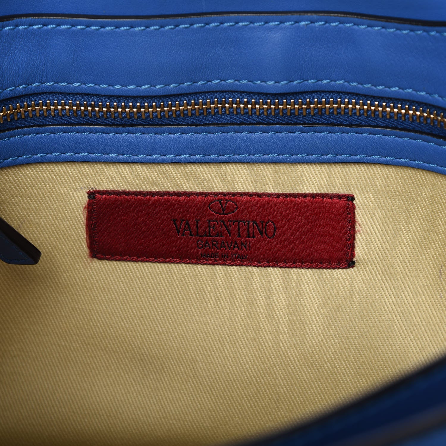 Valentino Garavani Vitello Medium Rockstud Flap Saddle Bag Light Sapphire 8 of 12