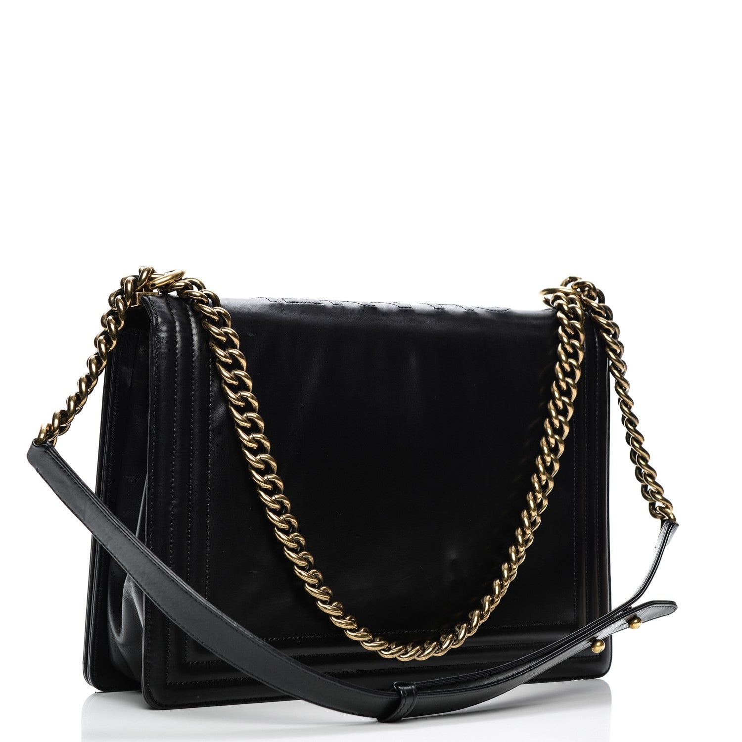 Chanel Glazed Calfskin Large Boy Flap Black 3 of 10