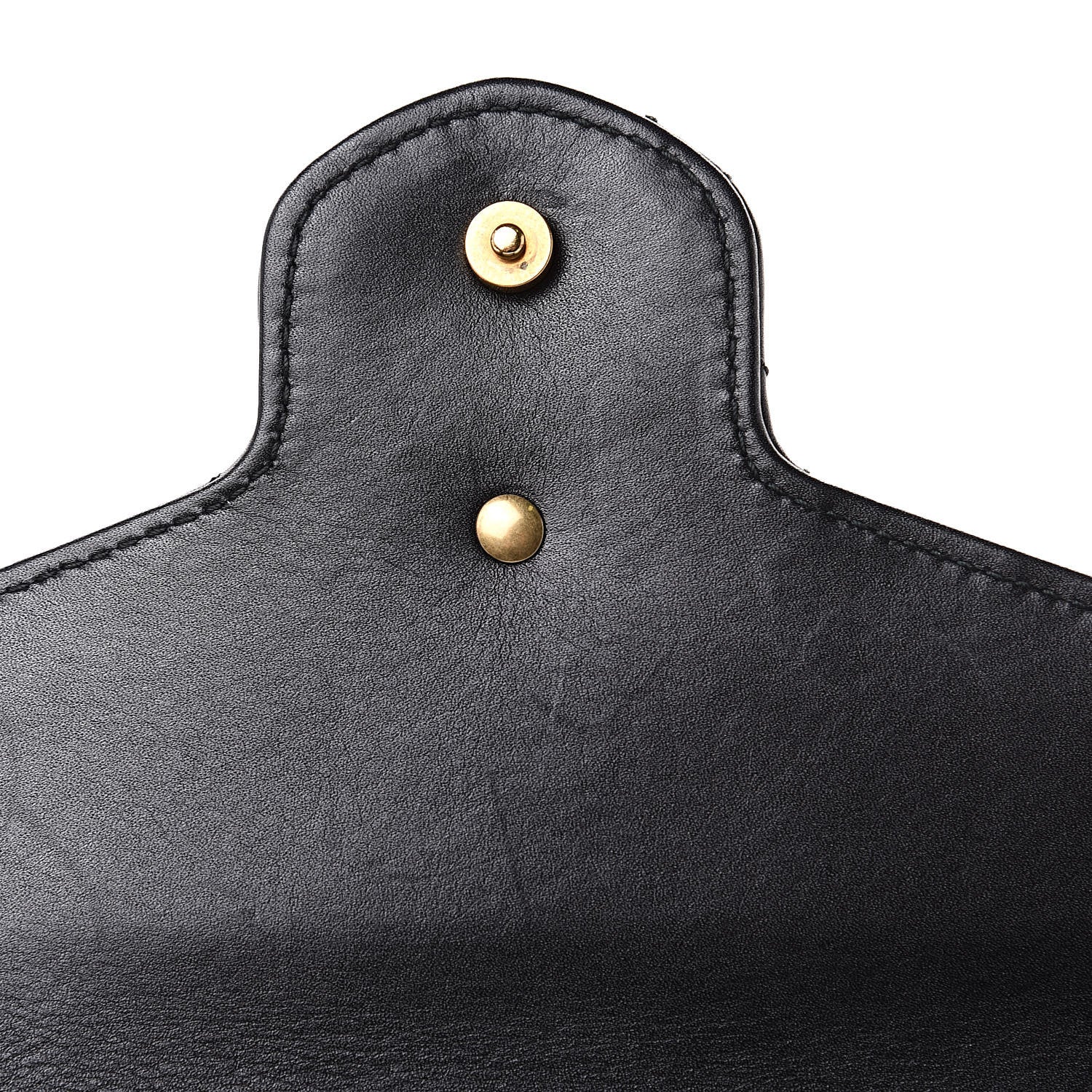 Gucci Calfskin Matelasse GG Marmont Chain Wallet Black 9 of 11