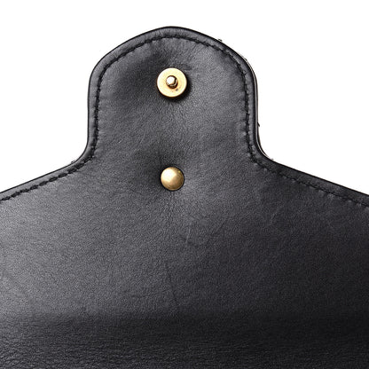 Gucci Calfskin Matelasse GG Marmont Chain Wallet Black 9 of 11