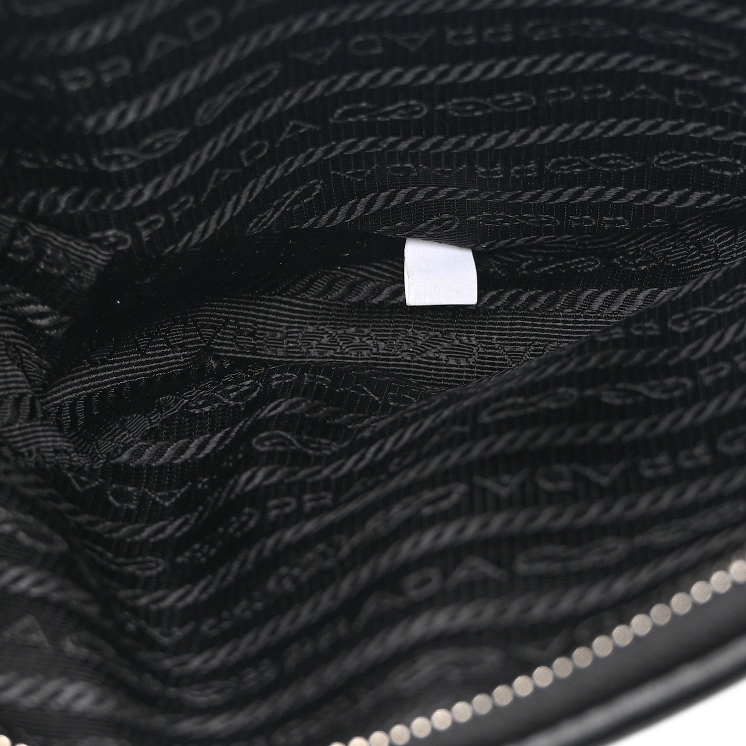 Prada Grace Lux Triangle Logo Embossed Triangle Wristlet Pouch Black 5 of 10
