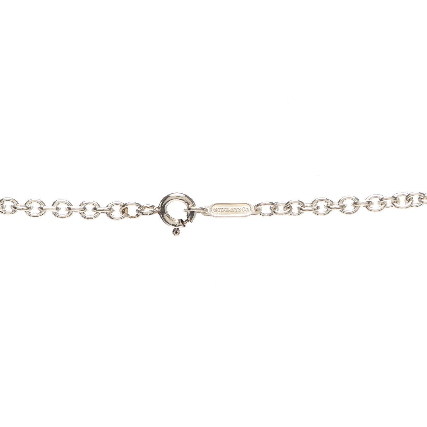 Tiffany Sterling Silver Oval Key Pendant Necklace 3 of 4