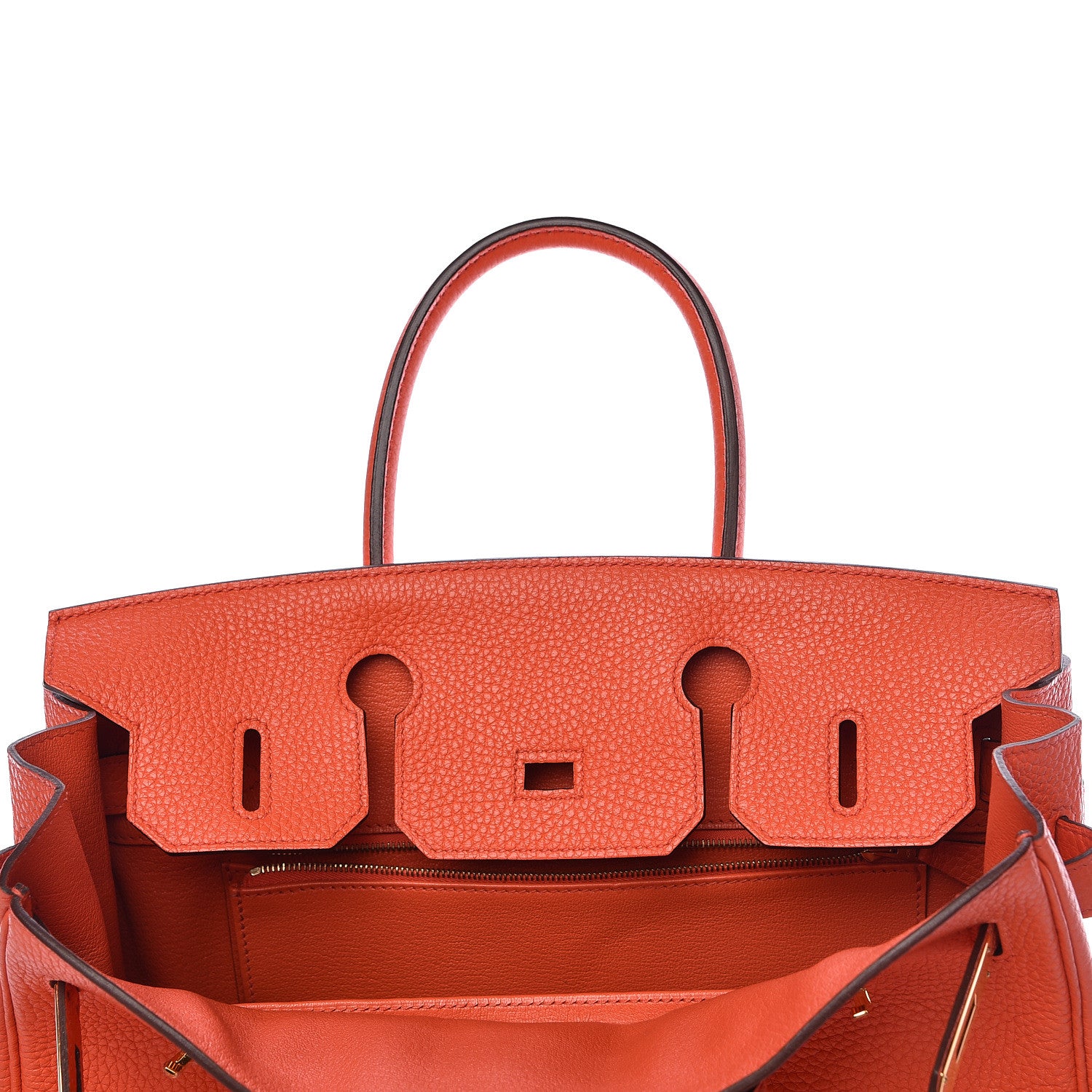 Hermes Togo Birkin 30 Orange Poppy 17 of 37