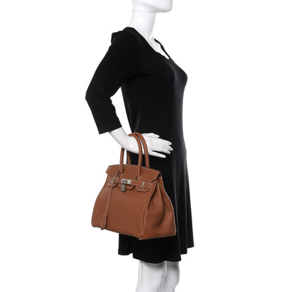 Hermes Taurillon Clemence Birkin 30 Gold 2 of 10