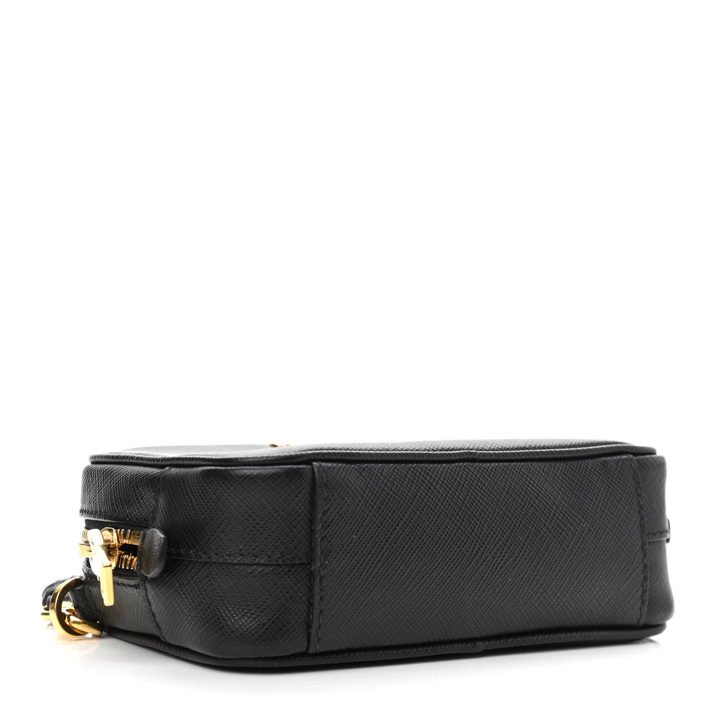 Saffiano Mini Camera Crossbody Bag Black